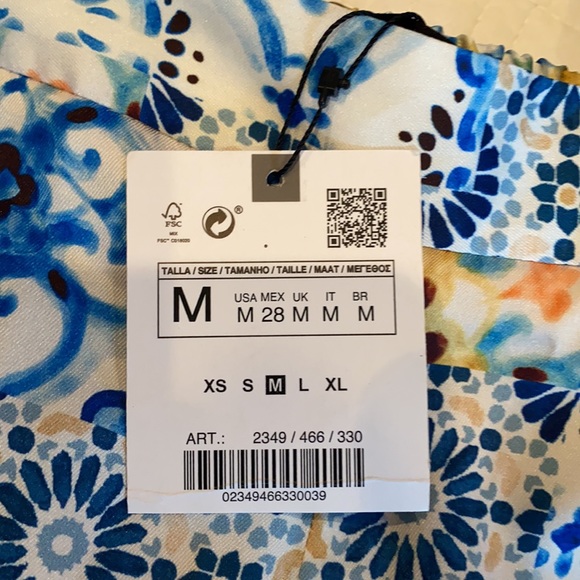 ZARA multi printed patchwork polyester pants and top - Picture 10 of 16